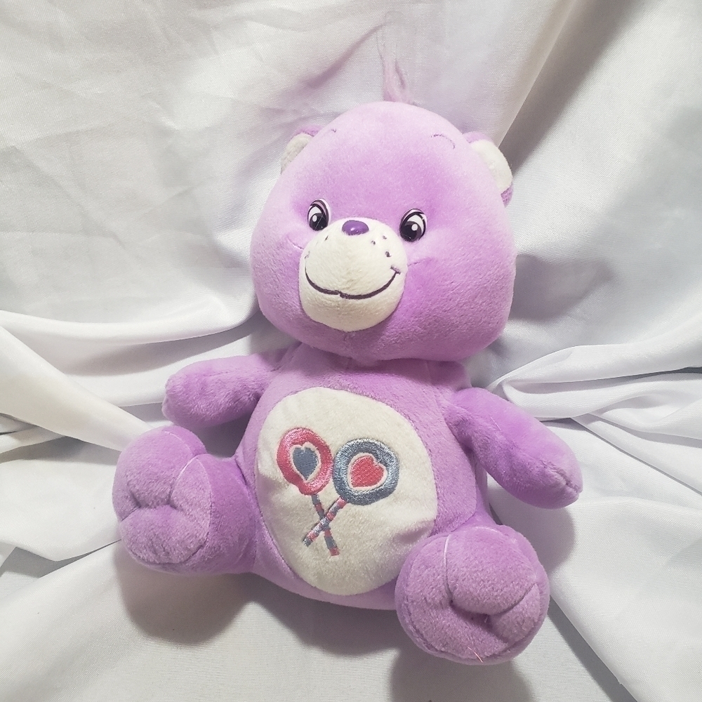 Care Bears Share Bear Purple Plush Stuffed Animal Year 2003 12-inch Nanco